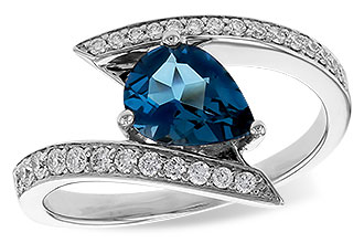 A284-19756: LDS RG 1.04 LONDON BLUE TOPAZ 1.28 TGW (8x6MM)