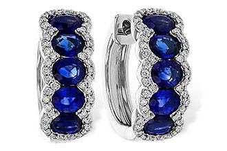 B284-26092: EARRINGS 2.32 TW SAPPHIRE 2.57 TGW