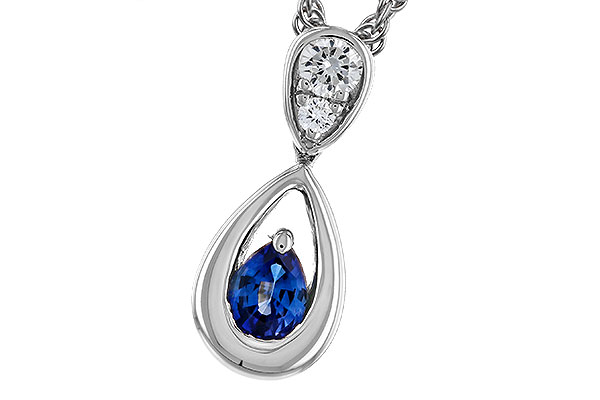 D284-21592: NECKLACE .21 SAPPHIRE .27 TGW (4x3 SAPP)