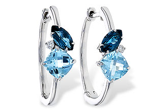 D284-22456: EARRINGS 1.82 TW BLUE TOPAZ 1.86 TGW