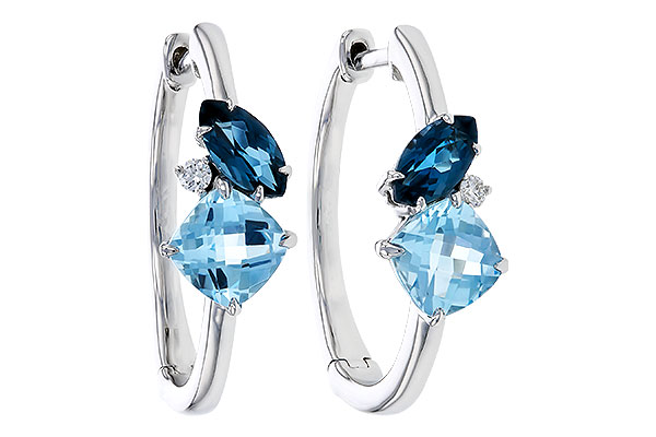 D284-22456: EARRINGS 1.82 TW BLUE TOPAZ 1.86 TGW