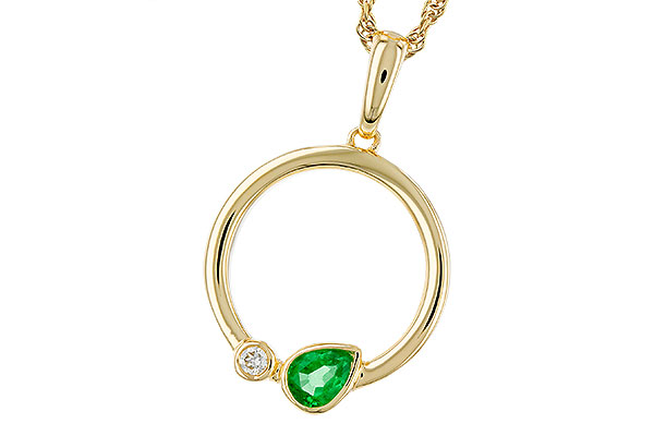 E284-20701: NECKLACE .20 EMERALD .22 TGW