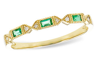 F283-27928: LDS WED RG .10 EMERALD .12 TGW