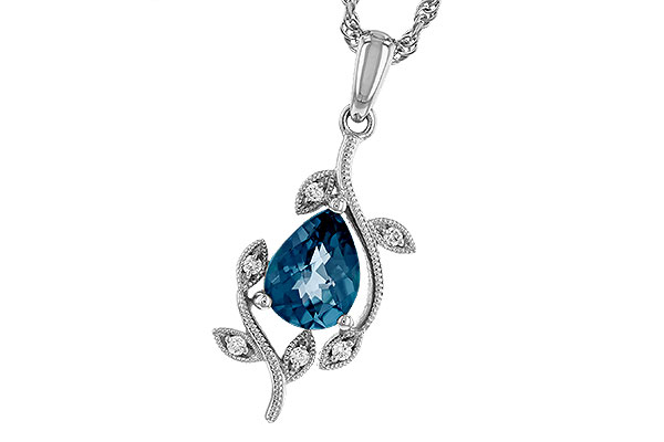 F284-22510: NECK 1.20 LONDON BLUE TOPAZ 1.25 TGW (8x6MM LBT)