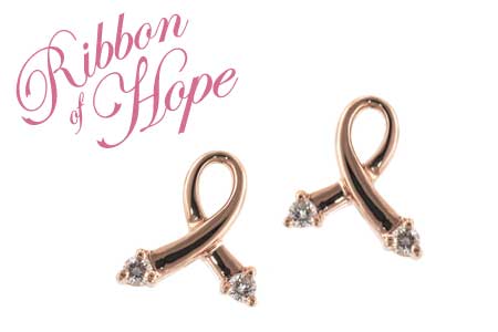 G009-72501: PINK GOLD EARRINGS .07 TW