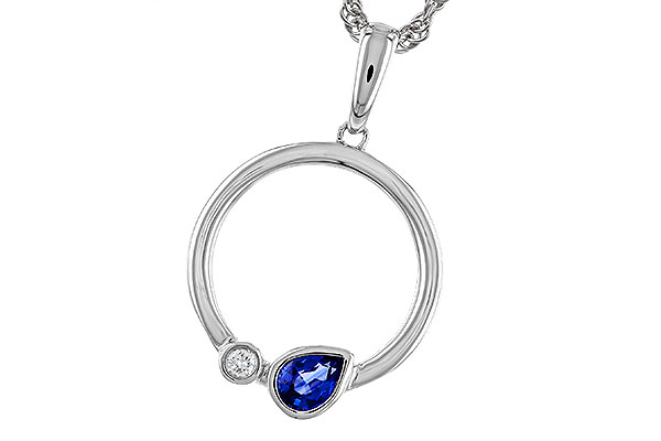 G284-20710: NECKLACE .26 SAPPHIRE .28 TGW
