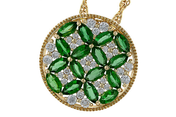 L284-20719: NECK 1.02 EMERALD TW 1.32 TGW
