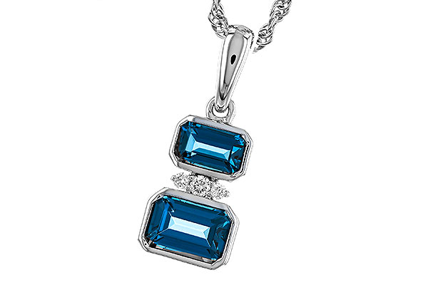 M284-20691: NECK .95 TW LONDON BLUE TOPAZ .98 TGW